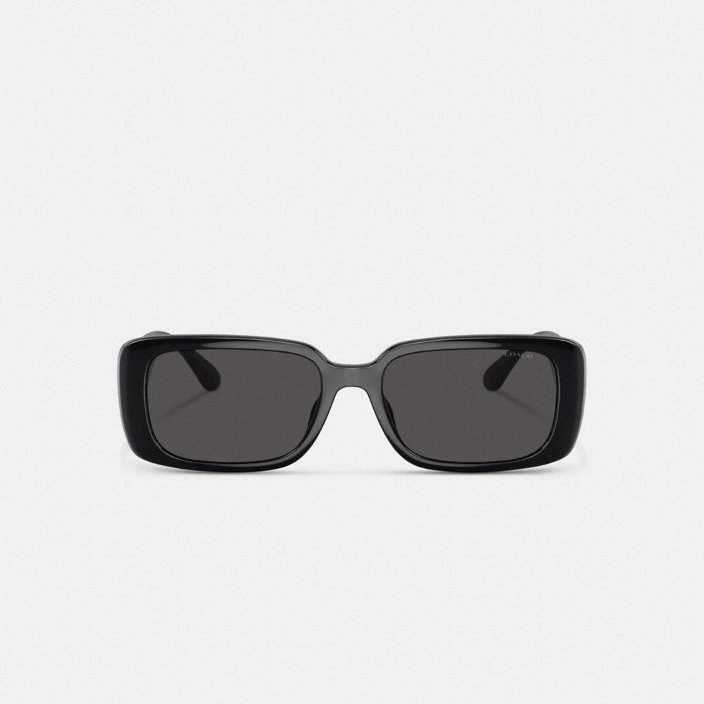 Coach Narrow Rectangle Sunglasses Black