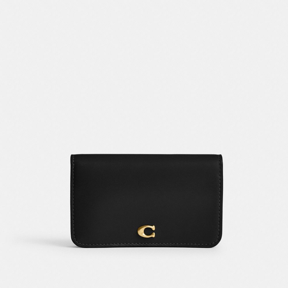Coach Essential Slim Card Case Brass Black
