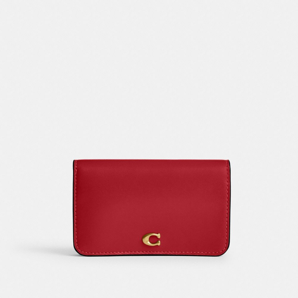 Coach Essential Slim Card Case Brass/Poppy