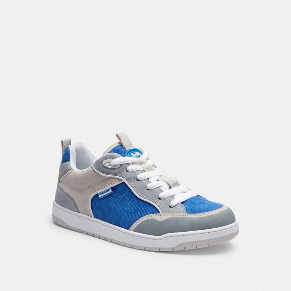 Coach C203 Sneaker In Signature Canvas Blueberry