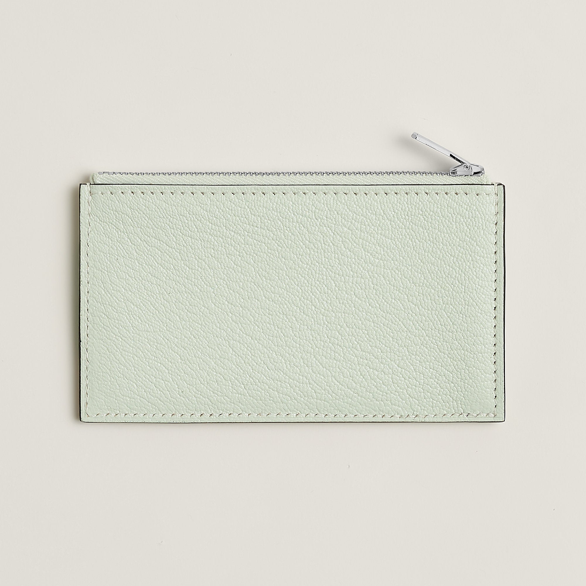 Hermes Crocodile Compact Card Holder Vert Fizz
