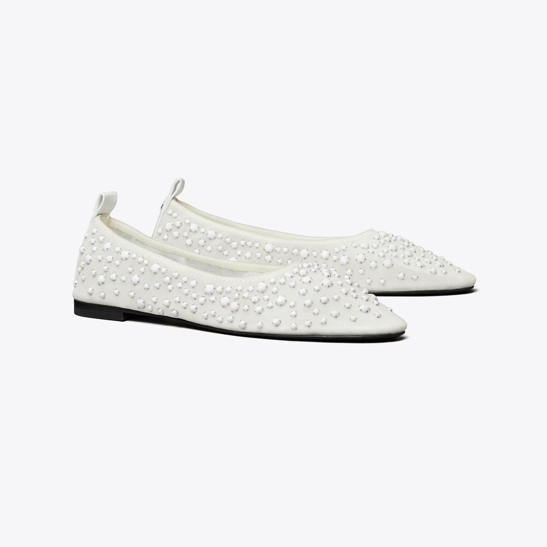 Tory Burch Crystal Ballet OPTIC WHITE