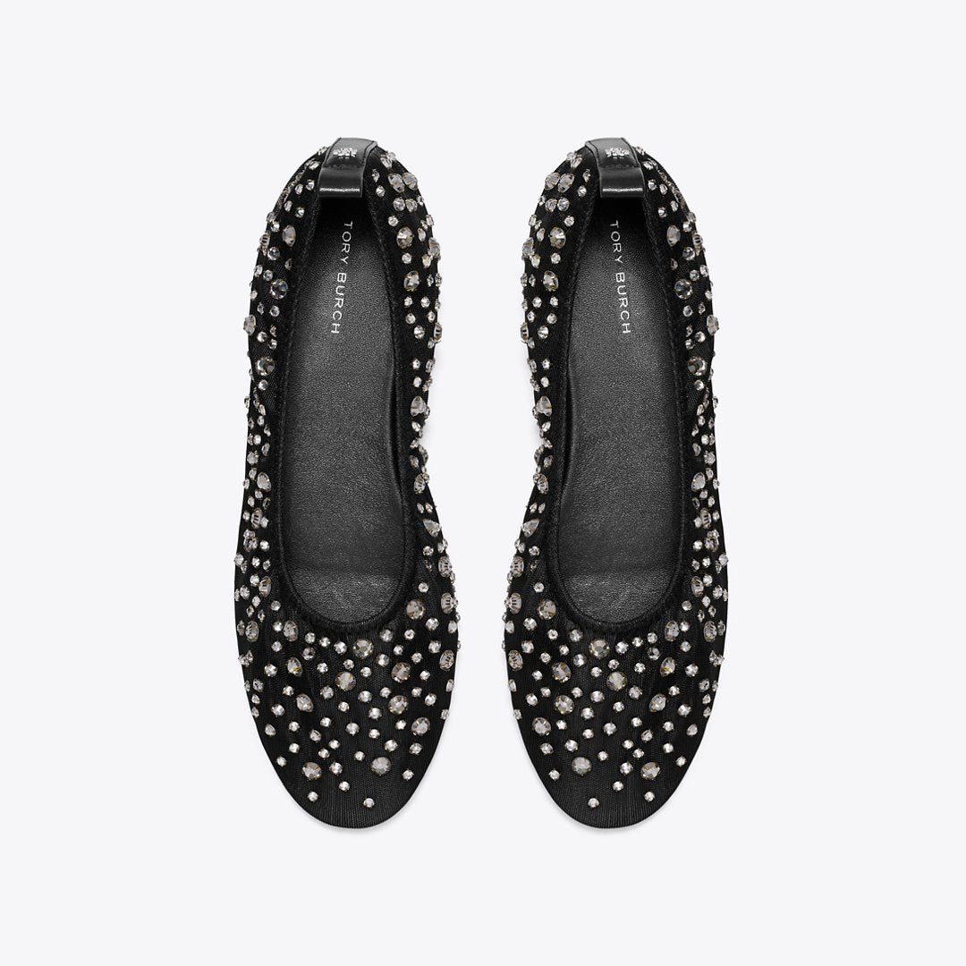 Tory Burch Crystal Ballet BLACK