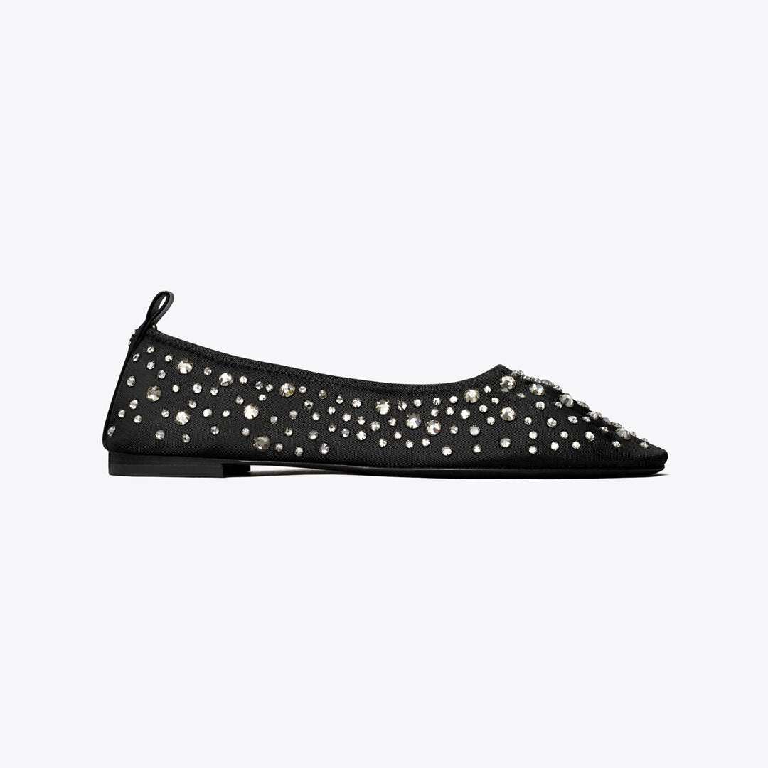 Tory Burch Crystal Ballet BLACK