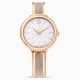 Swarovski Crystalline Bangle Watch Swiss Made Metal Bracelet Beige Rose Gold-Tone Finish SW5709814