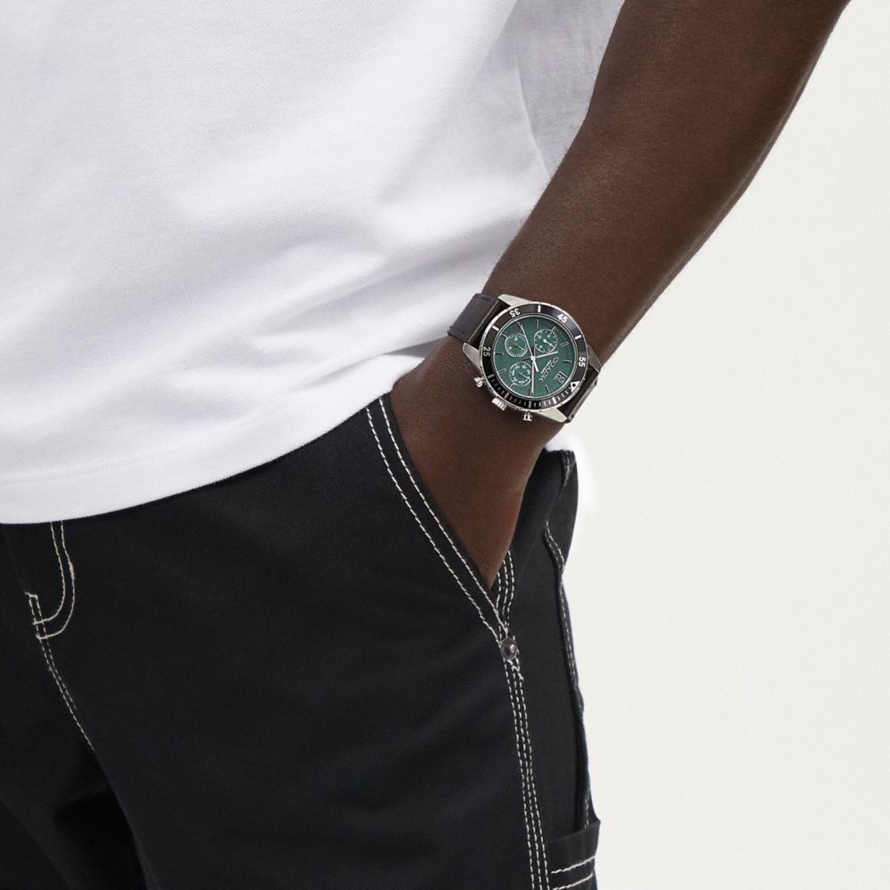 Coach Cole Watch, 44 Mm Black