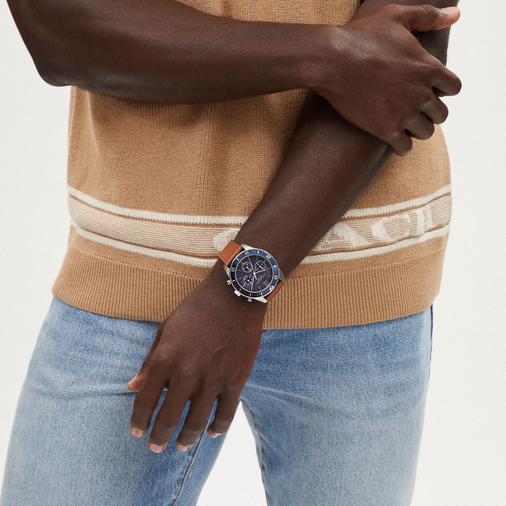 Coach Cole Watch, 44 Mm Saddle