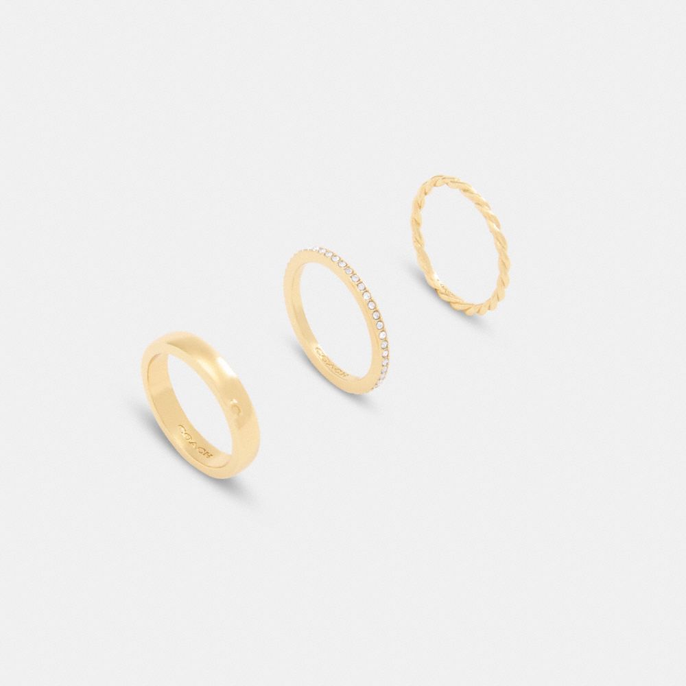 Coach Delicate Ring Set Gold