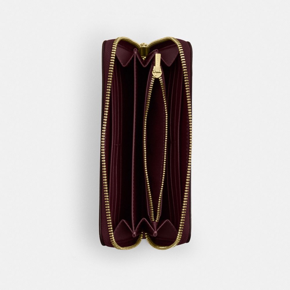 Coach Long Zip Around Wallet Gold