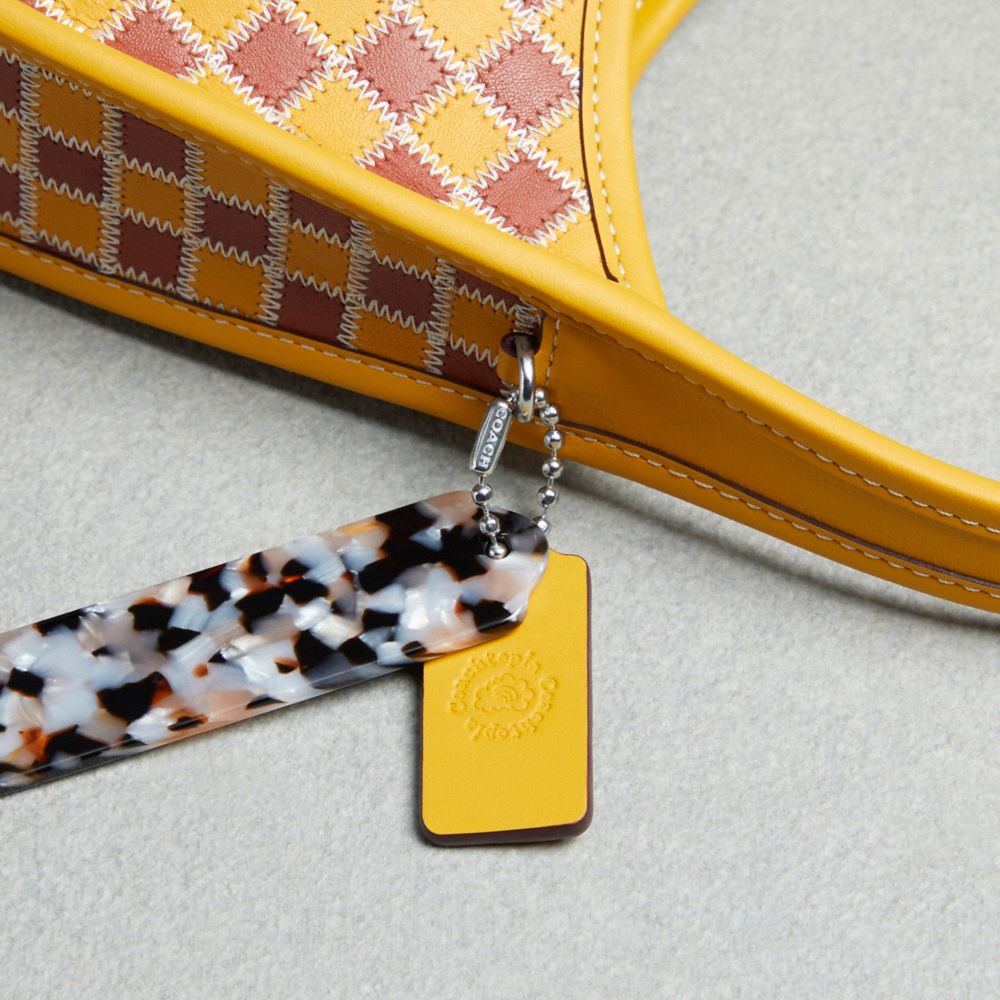 Coach Ergo Bag In Checkerboard Upcrafted Leather Buttercup Rust