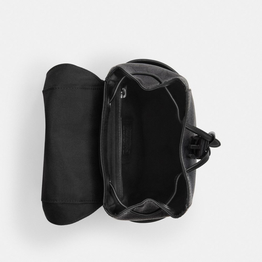 Coach Racer Pack In Signature Gunmetal Charcoal Black