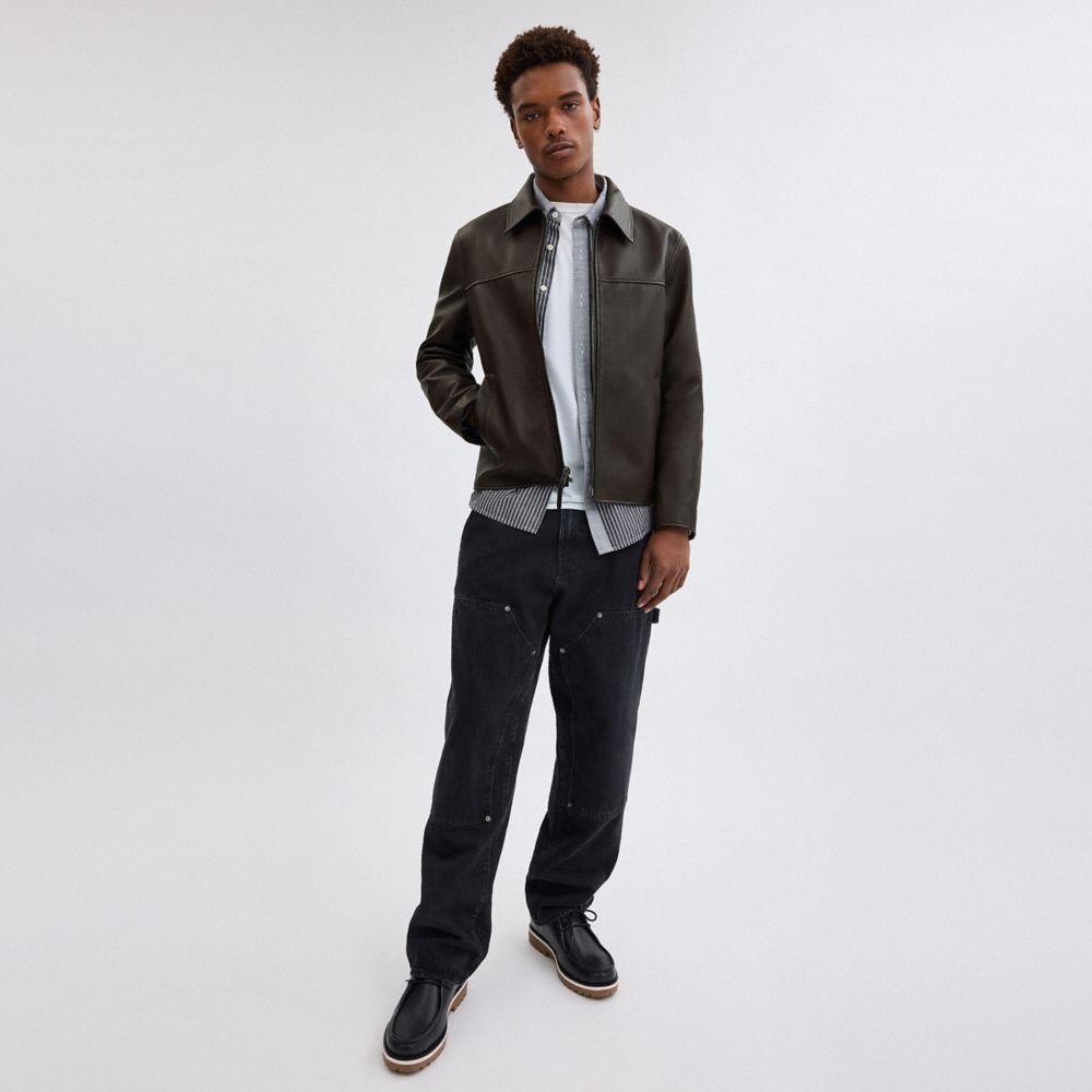 Coach Leather Jacket Burnt Espresso