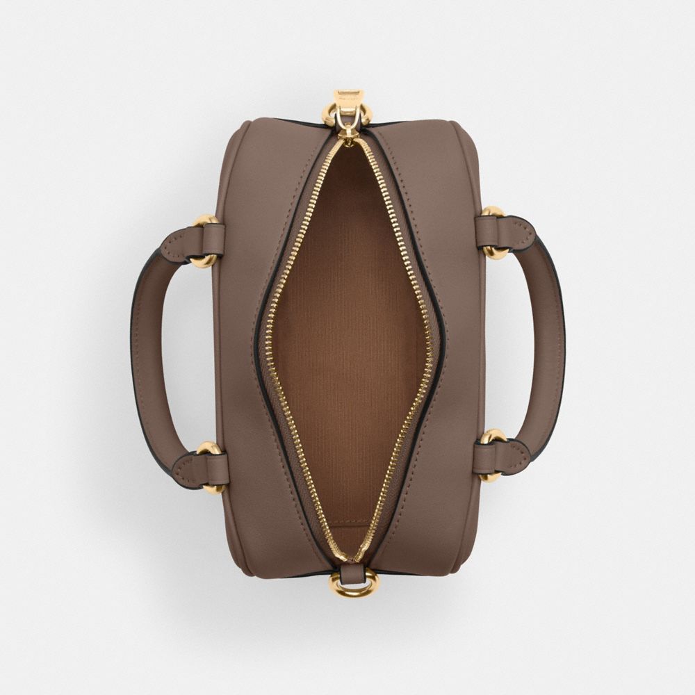 Coach Satchel Crossbody Gold Dark Stone