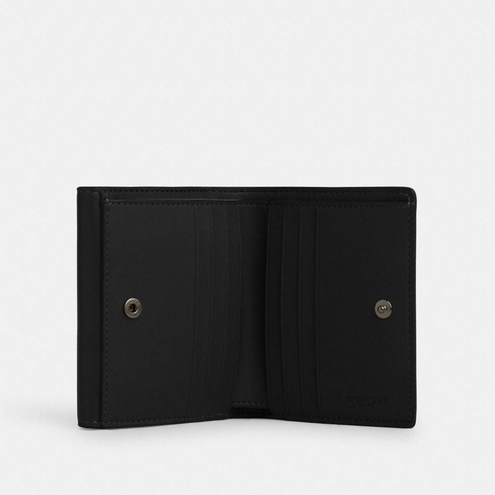 Coach Eliza Small Wallet Gunmetal Black