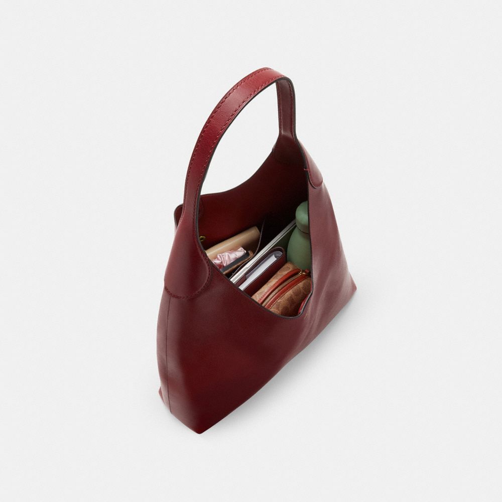 Coach Brooklyn Shoulder Bag 39 Brass Dark Ruby