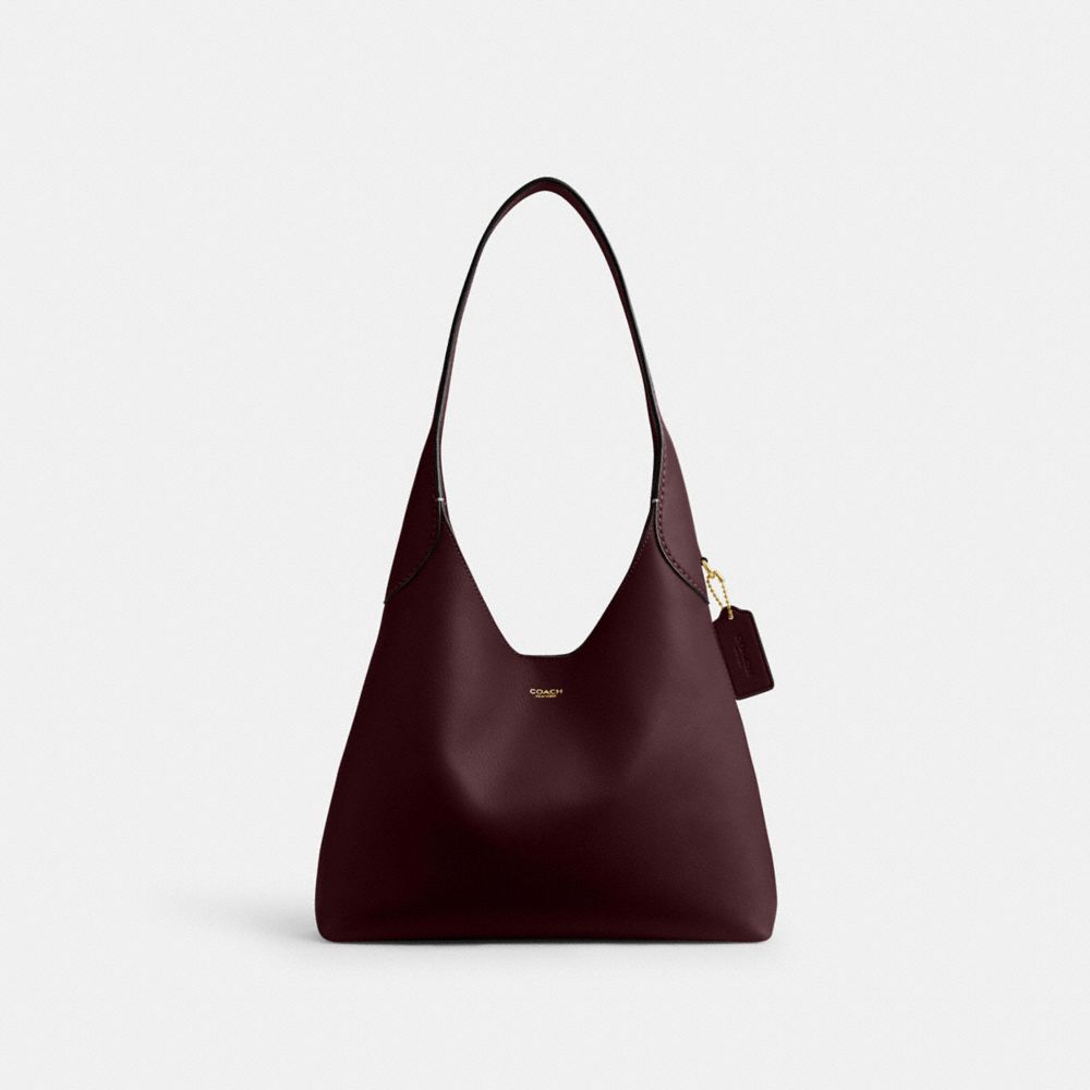 Coach Brooklyn Shoulder Bag 28 Brass Merlot