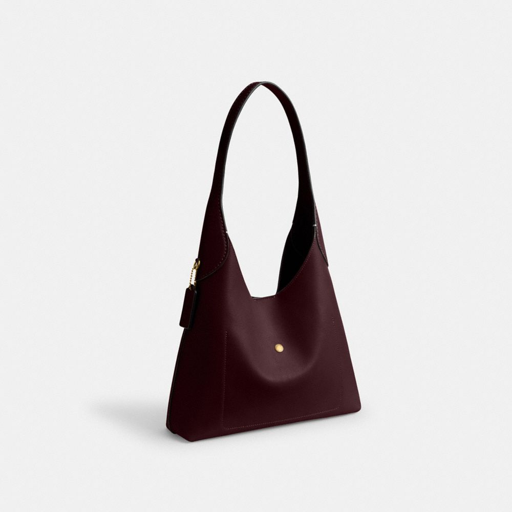 Coach Brooklyn Shoulder Bag 28 Brass Merlot