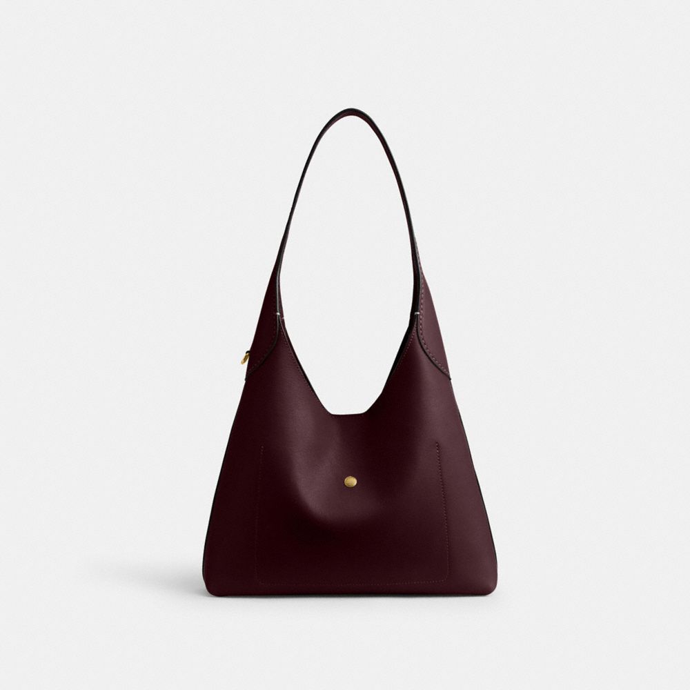 Coach Brooklyn Shoulder Bag 28 Brass Merlot