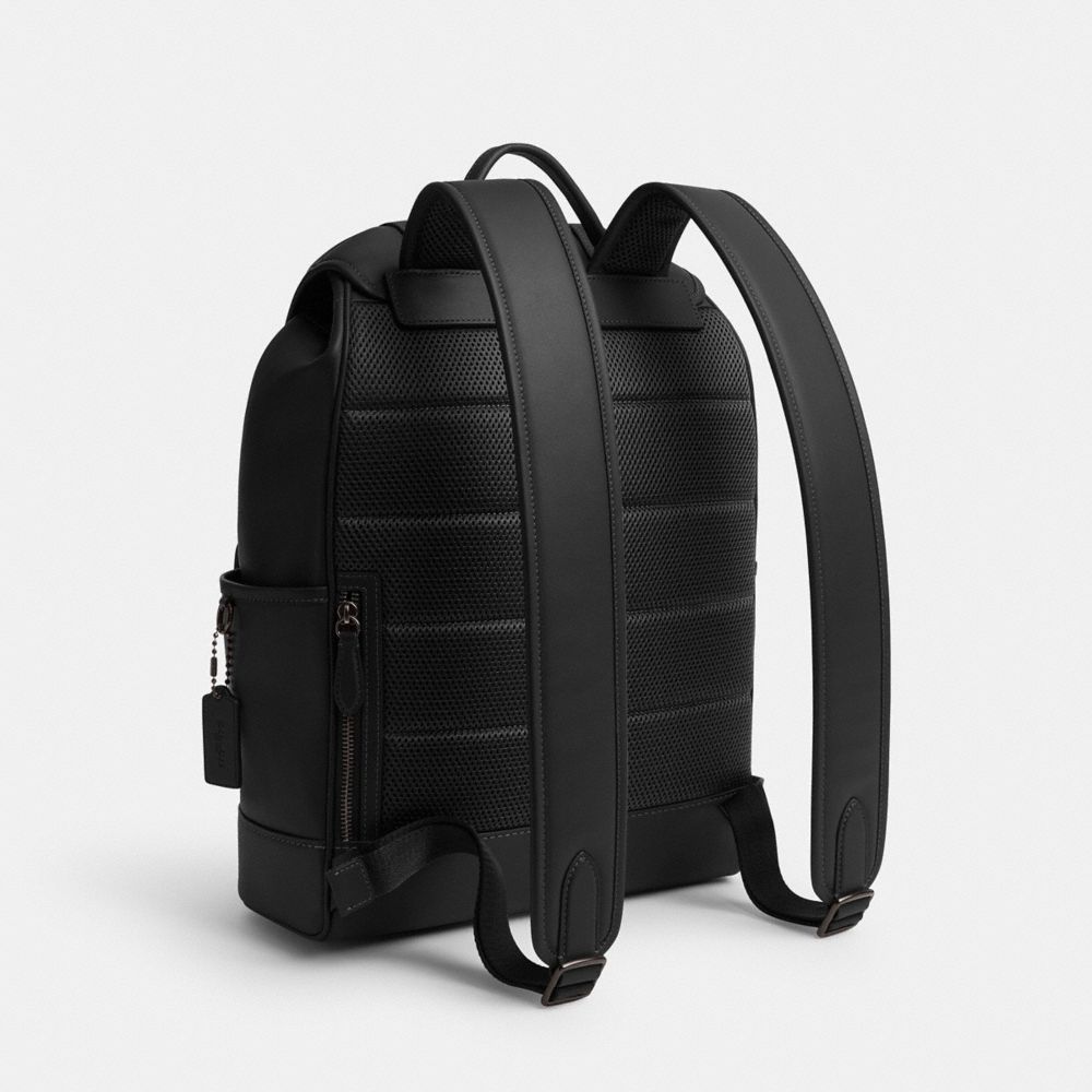 Coach League Flap Backpack Black