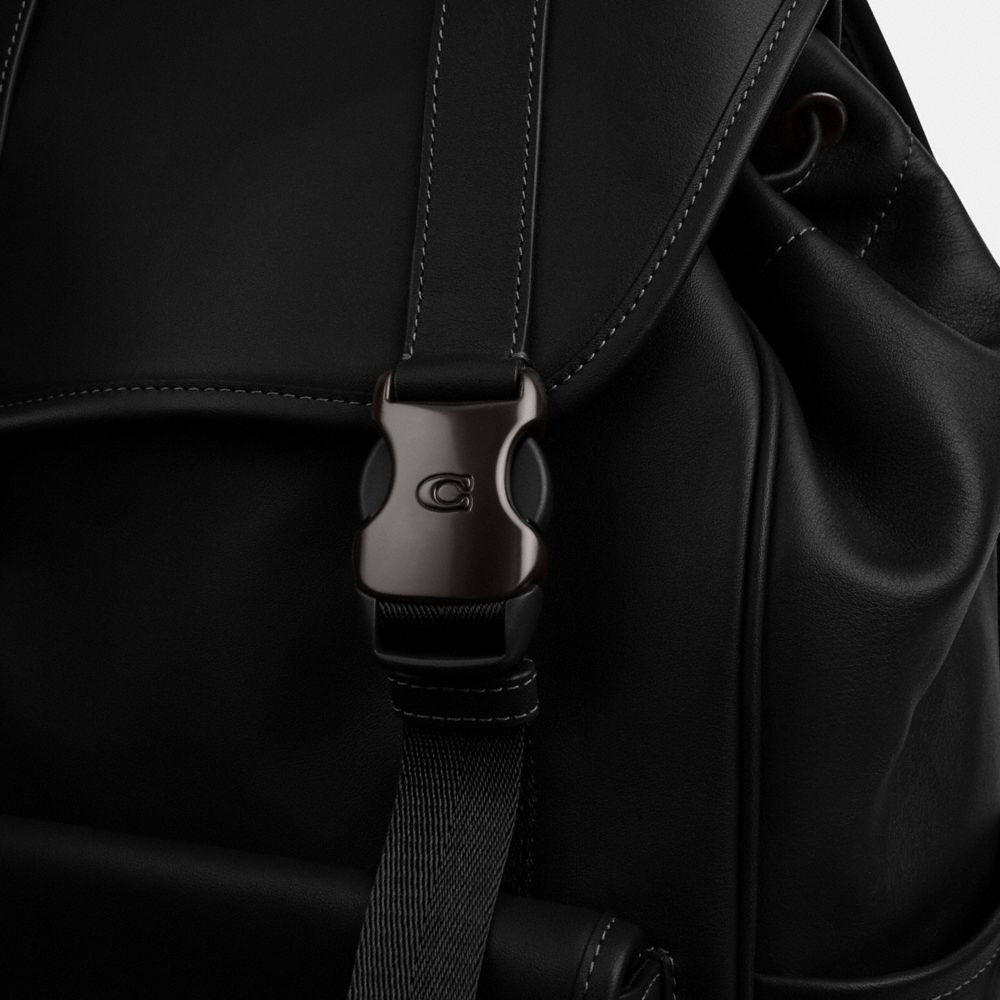 Coach League Flap Backpack Black