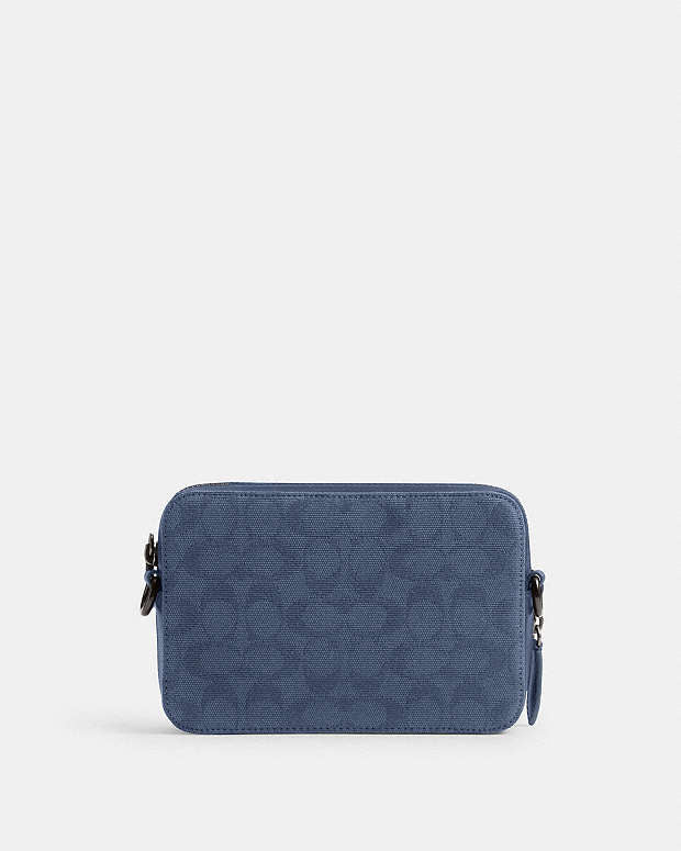 Charter Crossbody Bag 19 In Signature Canvas Jacquard Washed Chambray Washed Chambray