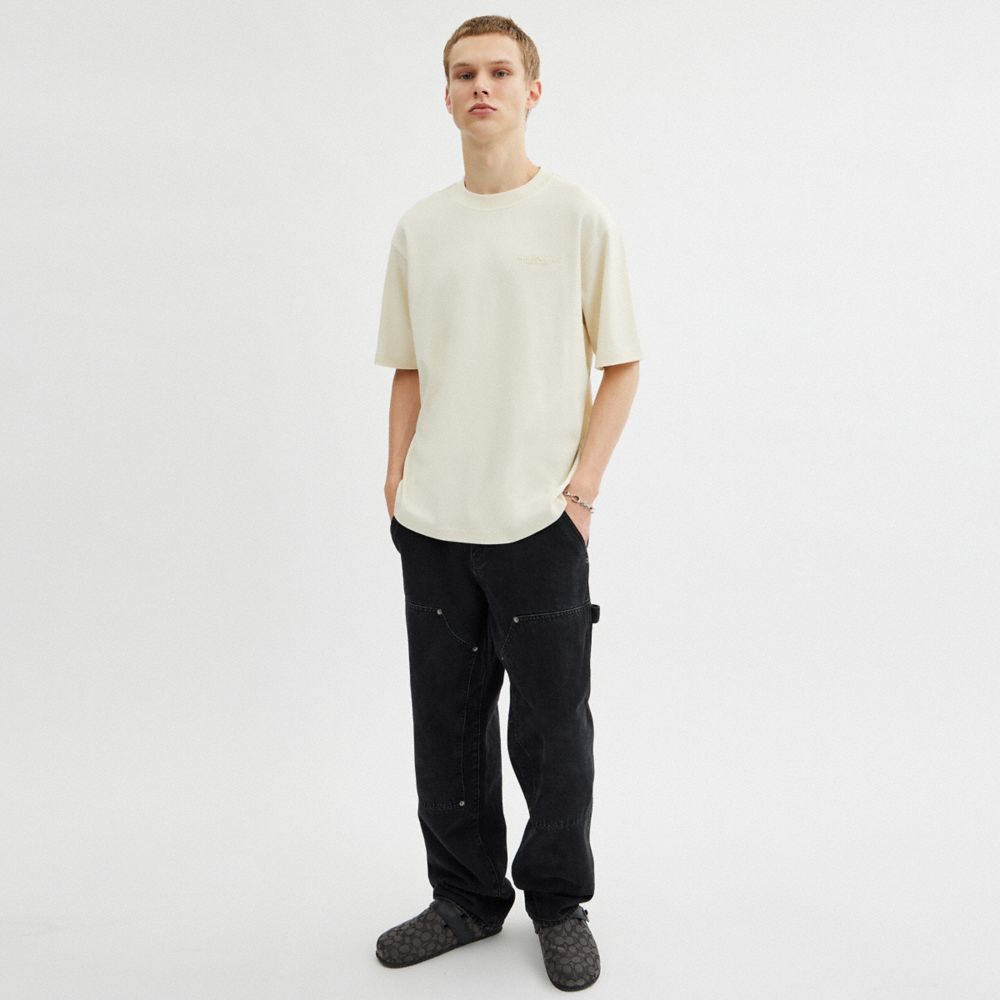 Coach T Shirt In Organic Cotton Cream