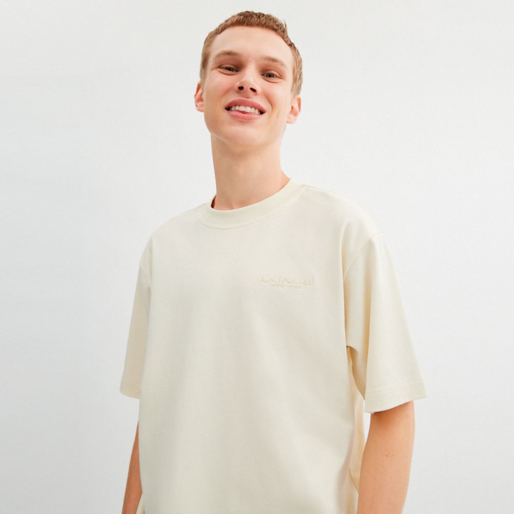 Coach T Shirt In Organic Cotton Cream