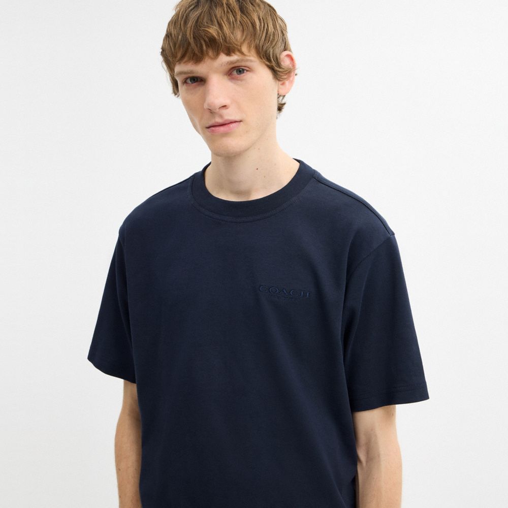 Coach T Shirt In Organic Cotton Navy