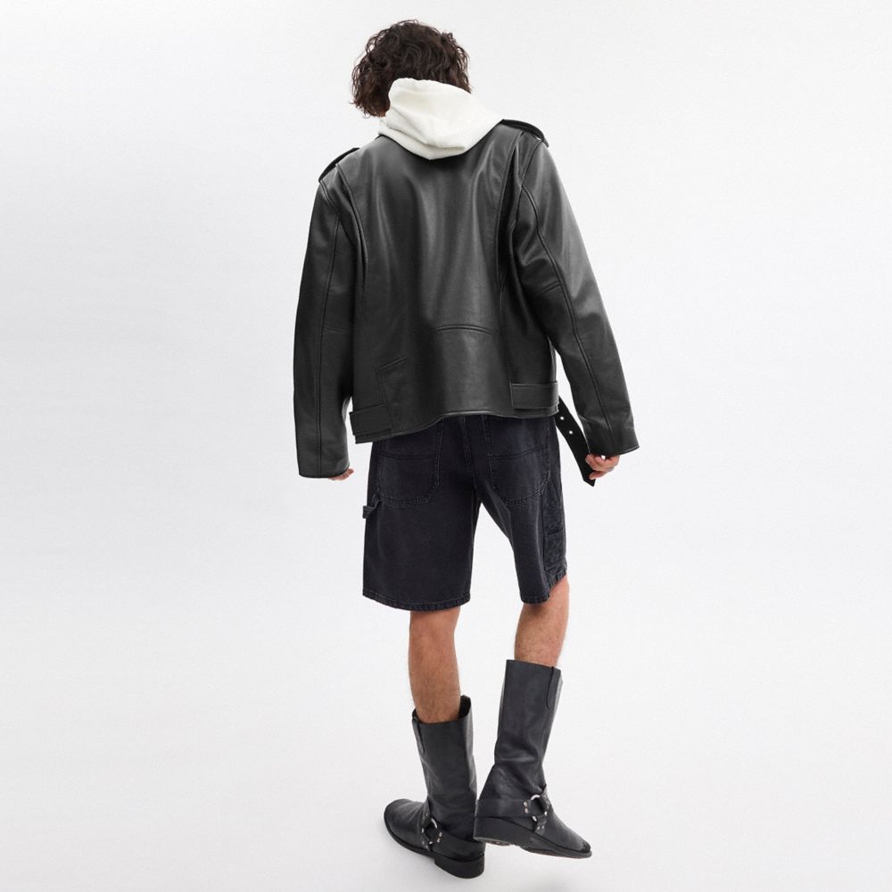 Coach Moto Jacket Black