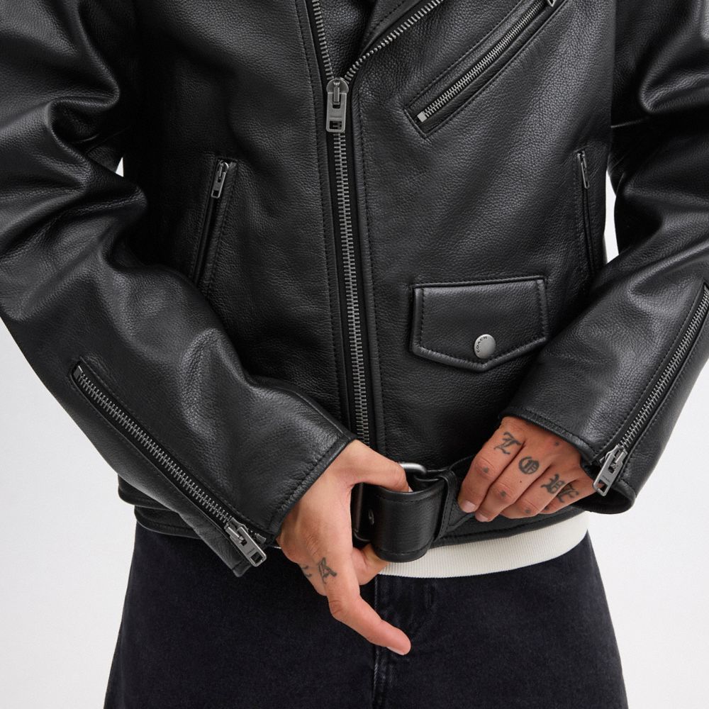 Coach Moto Jacket Black