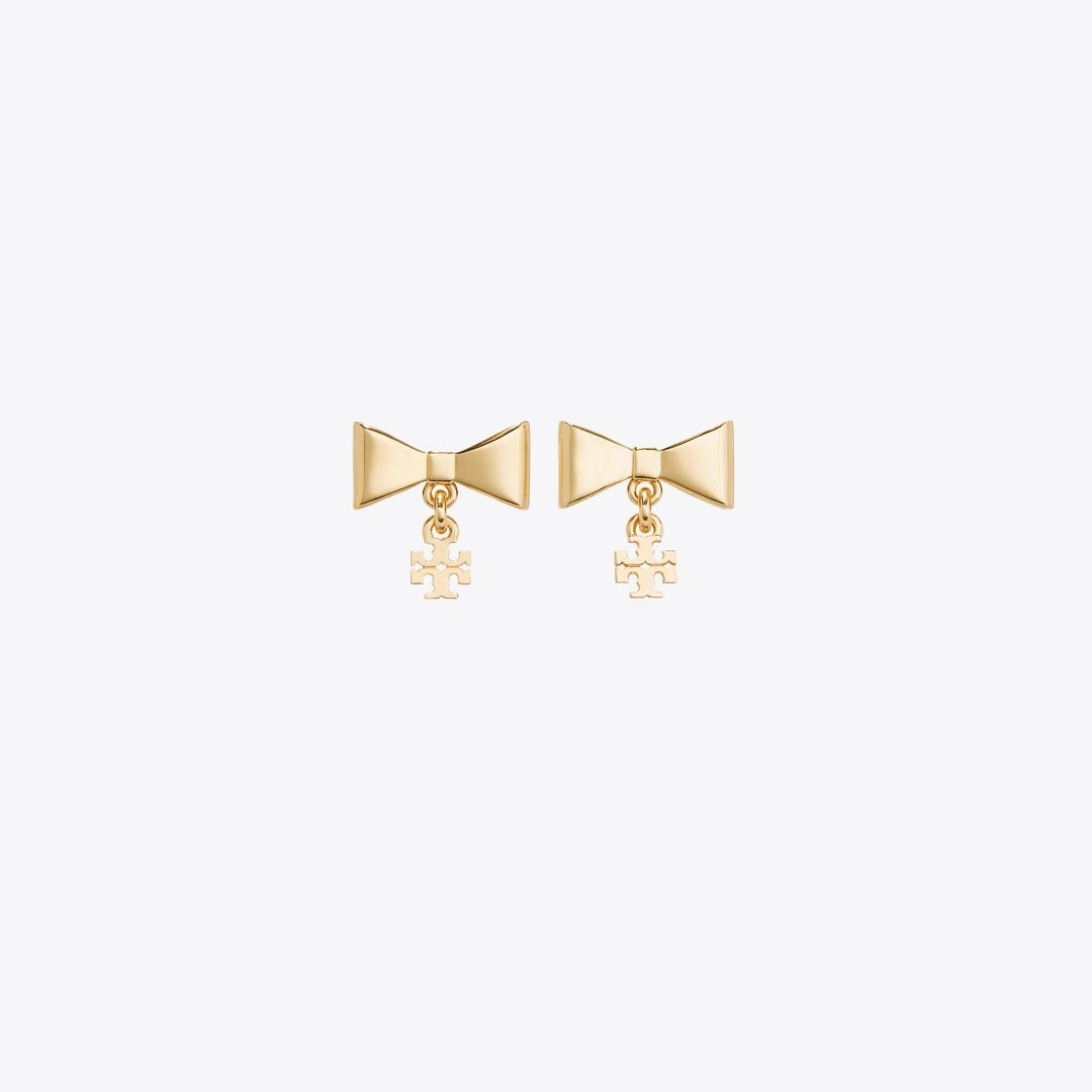 Tory Burch Curiosity Bow Earrings Tory Gold