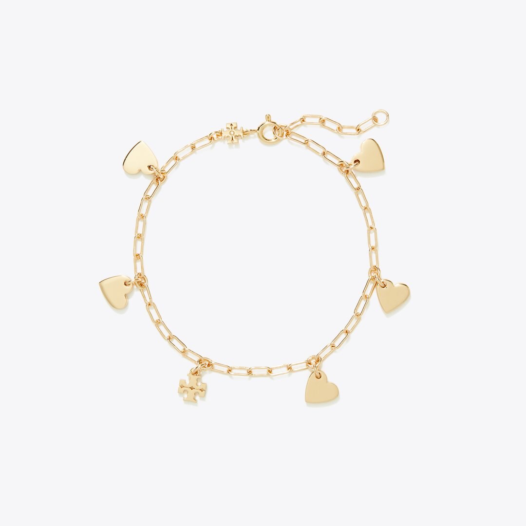 Tory Burch Curiosity Heart Bracelet Tory Gold