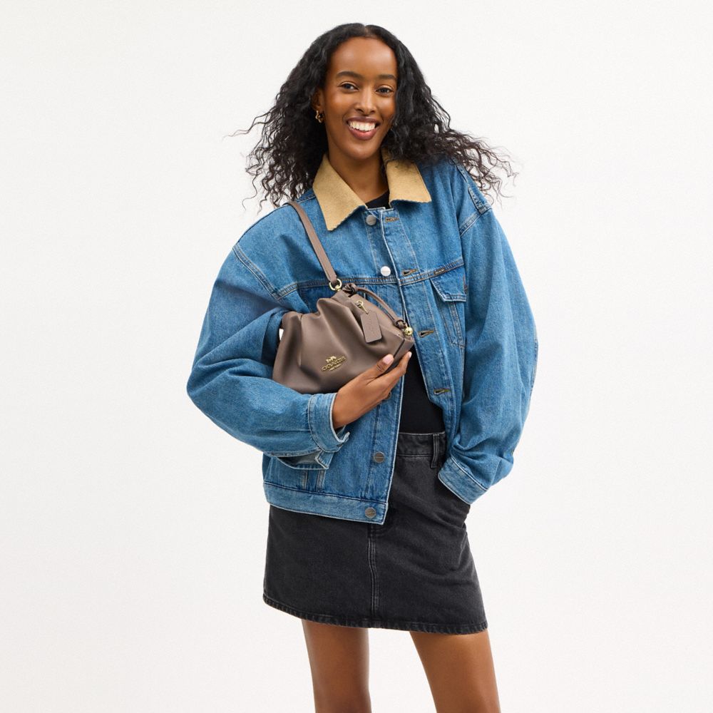 Coach Faye Shoulder Bag Gold Dark Stone