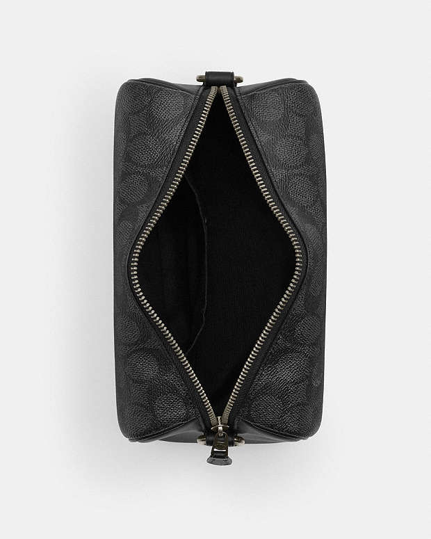 Axel Crossbody Bag In Signature Canvas Signature Canvas-Gunmetal-Charcoal-Black Signature Canvas-Gunmetal-Charcoal-Black