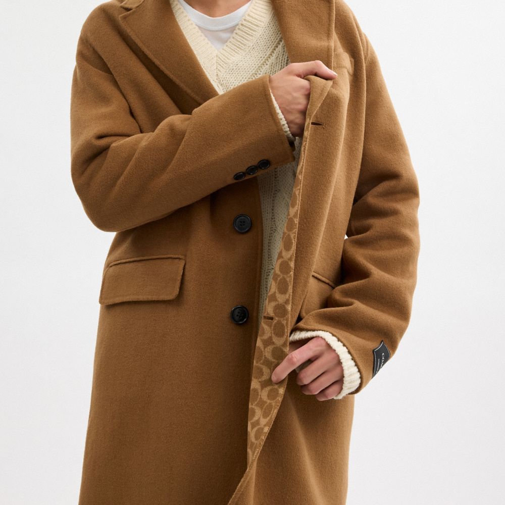 Coach Double Faced Wool Coat Camel