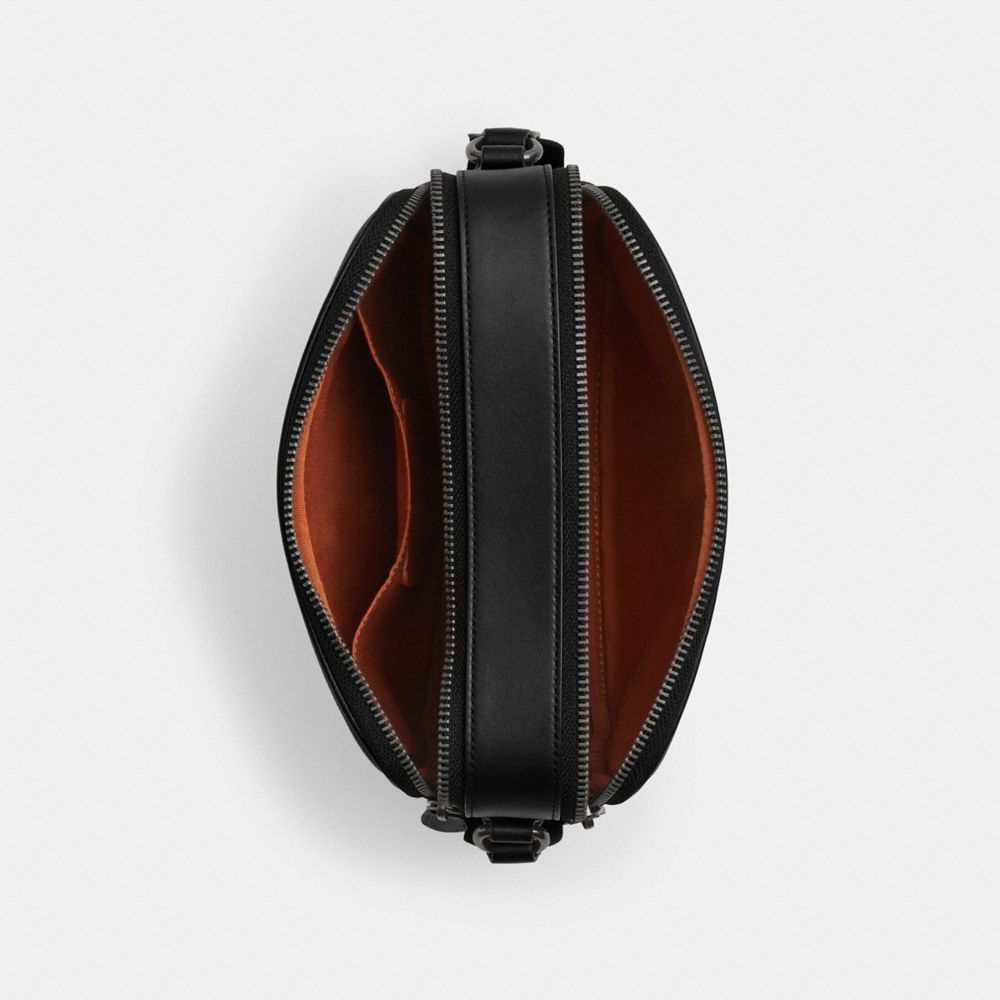 Coach Graham Crossbody Bag In Signature Canvas Gunmetal Tan Black