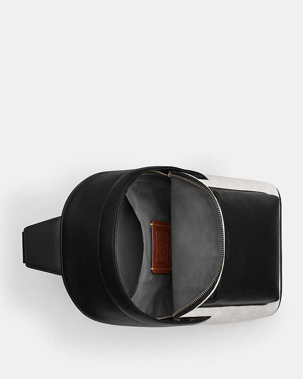 West Pack In Signature Canvas Signature Canvas-Gunmetal-Chalk-Black Signature Canvas-Gunmetal-Chalk-Black