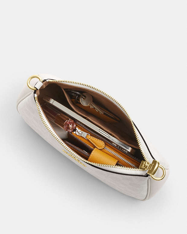 Teri Shoulder Bag In Signature Canvas Signature Canvas-Gold-White-Chalk Signature Canvas-Gold-White-Chalk