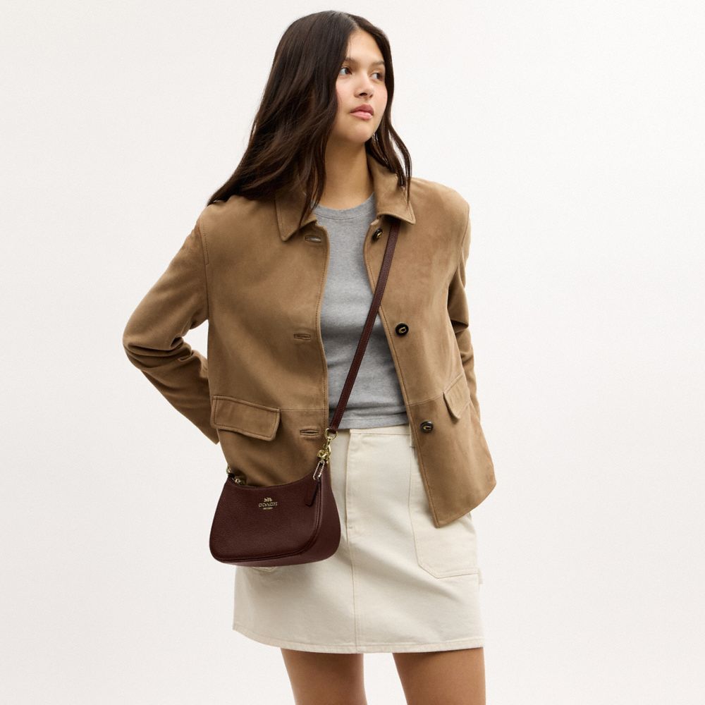 Women's Coach Teri Shoulder Bag Gold Maple, detail 4