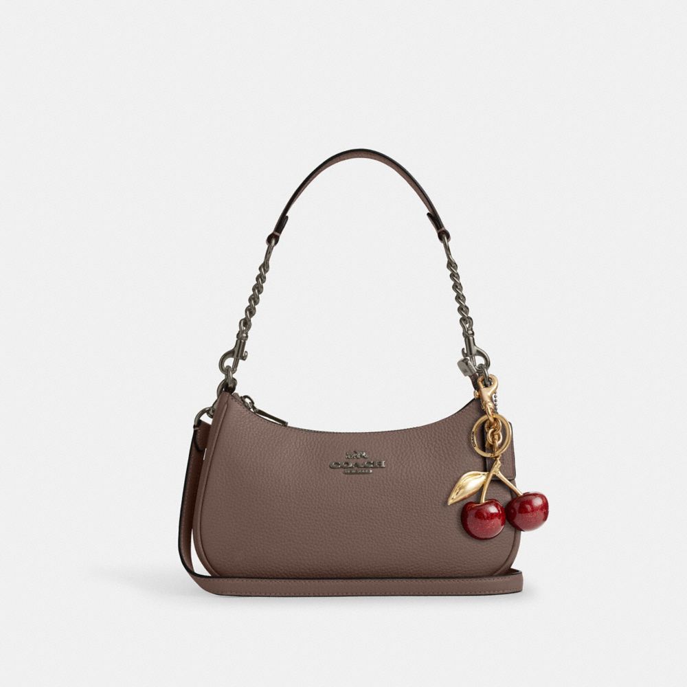 Coach Teri Shoulder Bag Gunmetal Dark Stone