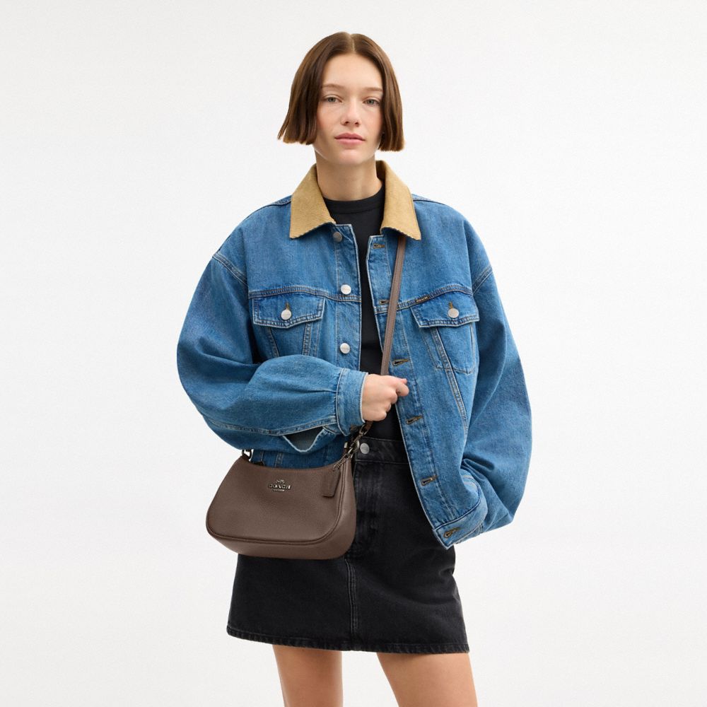 Coach Teri Shoulder Bag Gunmetal Dark Stone