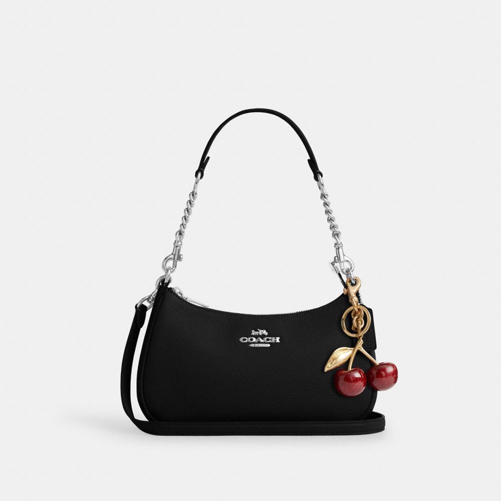 Coach Teri Shoulder Bag Silver Black