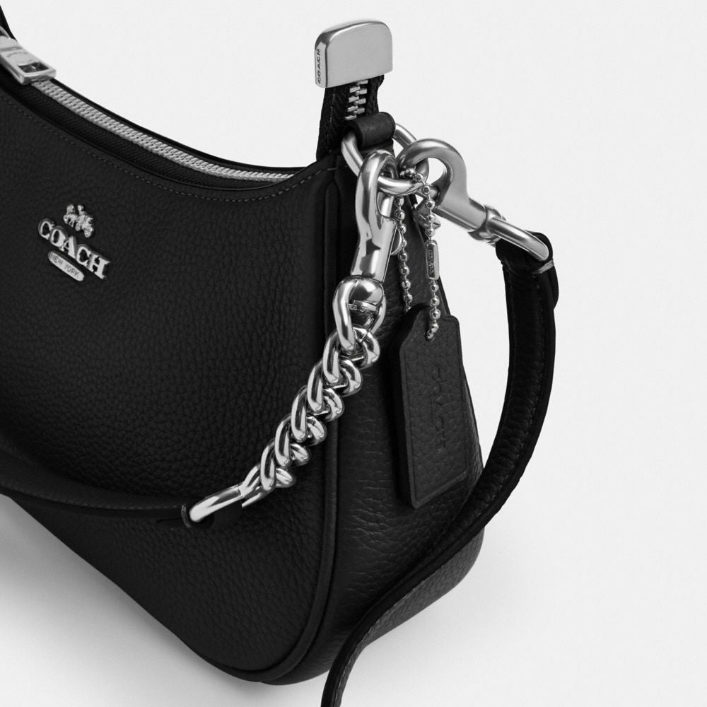 Coach Teri Shoulder Bag Silver Black