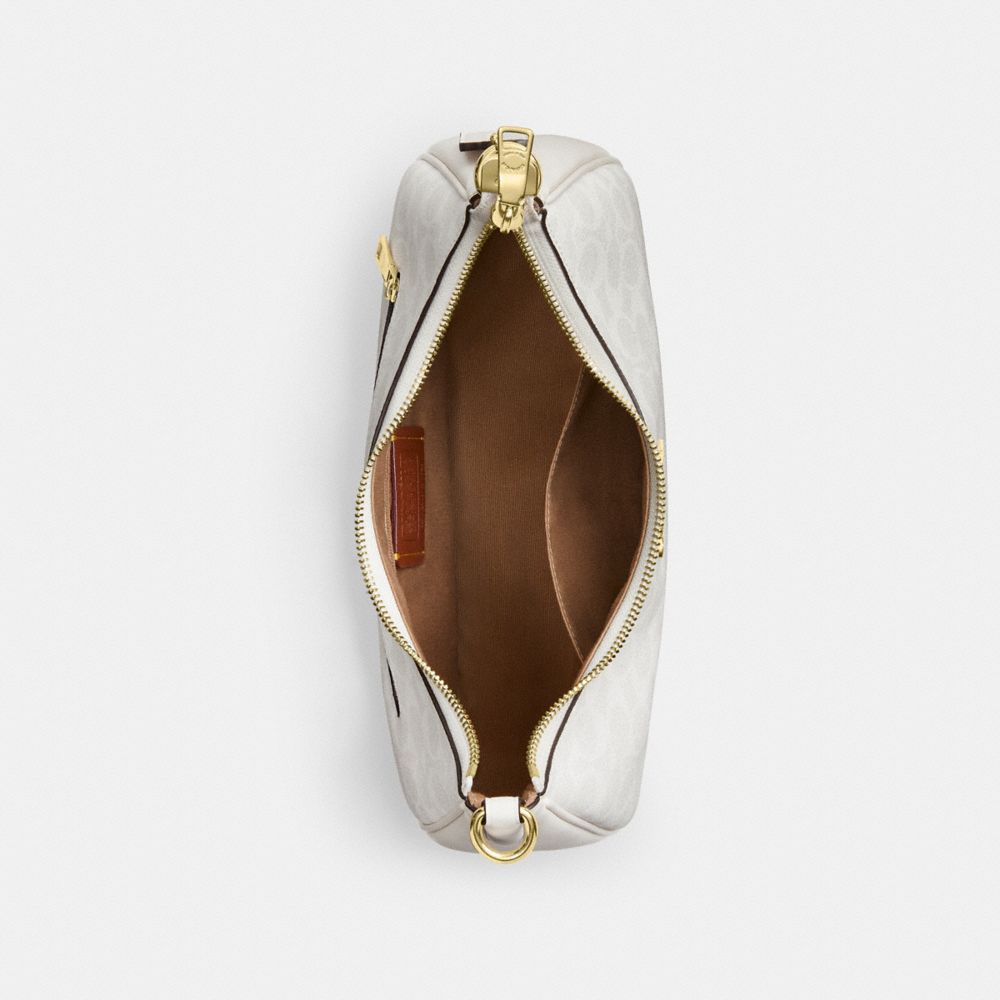 Coach Teri Hobo Bag In Signature Canvas Gold White Chalk