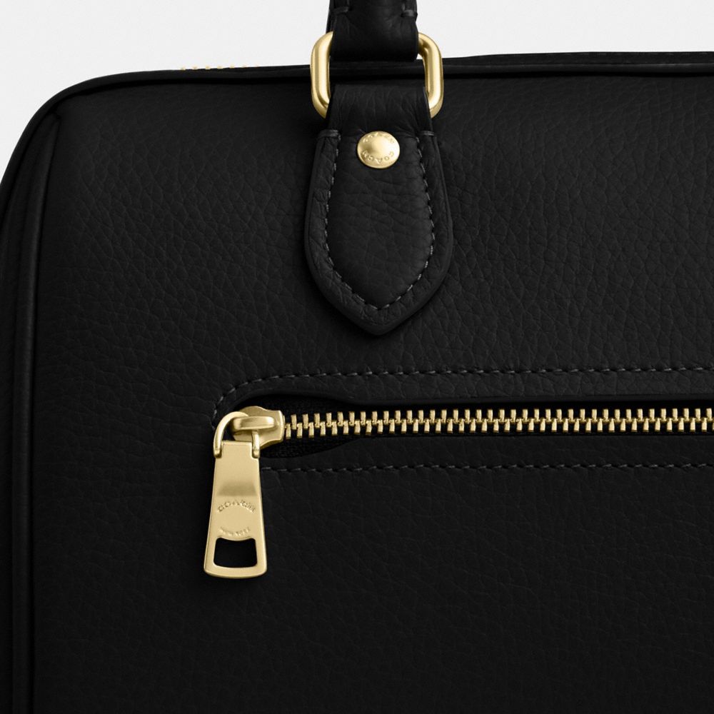 Coach Rowan Satchel Bag Gold Black