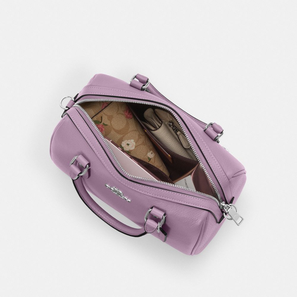 Coach Rowan Satchel Bag Silver Jasmine