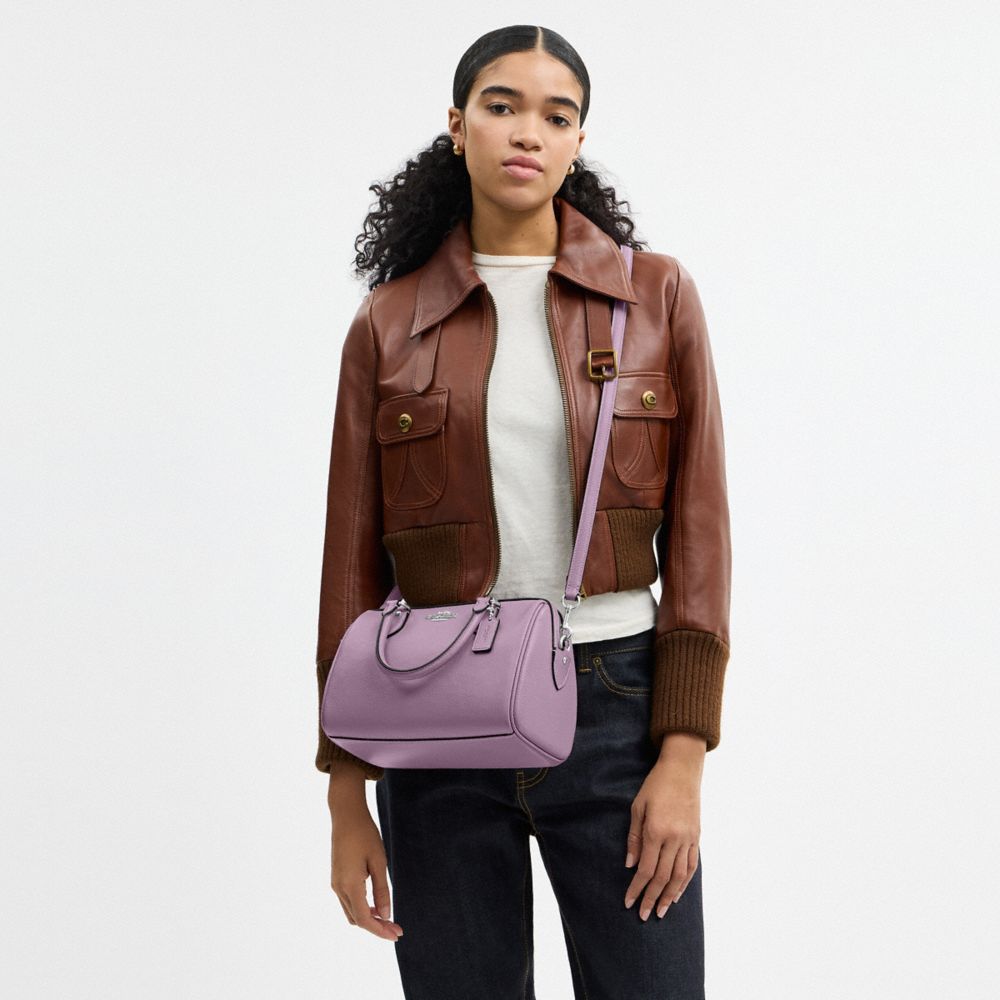 Coach Rowan Satchel Bag Silver Jasmine