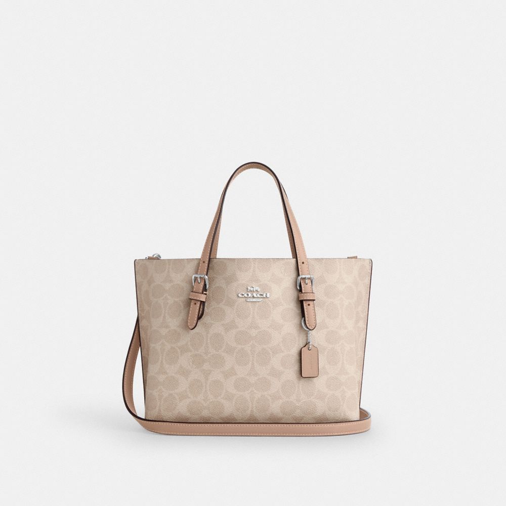 Coach Mollie Tote Bag 25 In Signature Canvas Silver