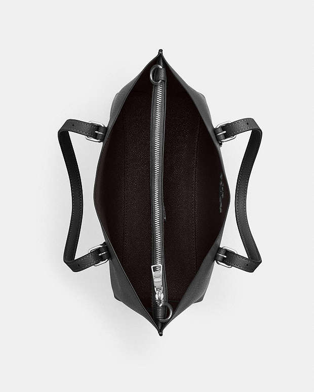 Mollie Tote Bag 25 Leather-Silver-Black Leather-Silver-Black