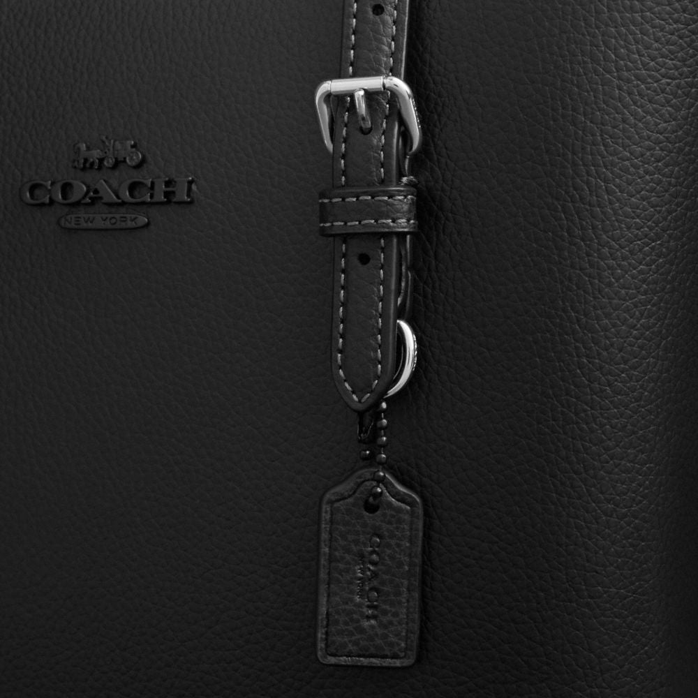Coach Mollie Tote Bag 25 Silver Black